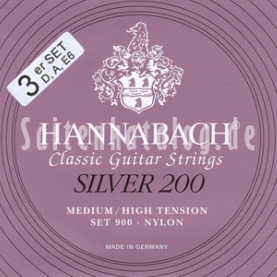 Hannabach 9007 MHT Silver 200 Medium/High Takım Tel Bass Set (Sadece Bas Teller Mevcuttur)
