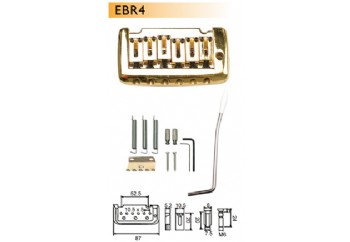 Dr. Parts EBR 4 Siyah - Elektro Gitar Köprü Seti
