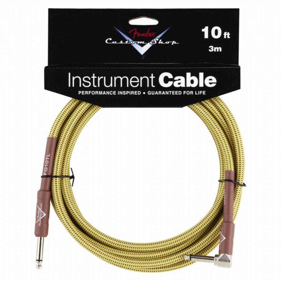 Fender Custom Shop Performance Series Cables Angled - Tweed (3 metre) Enstrüman Kablosu
