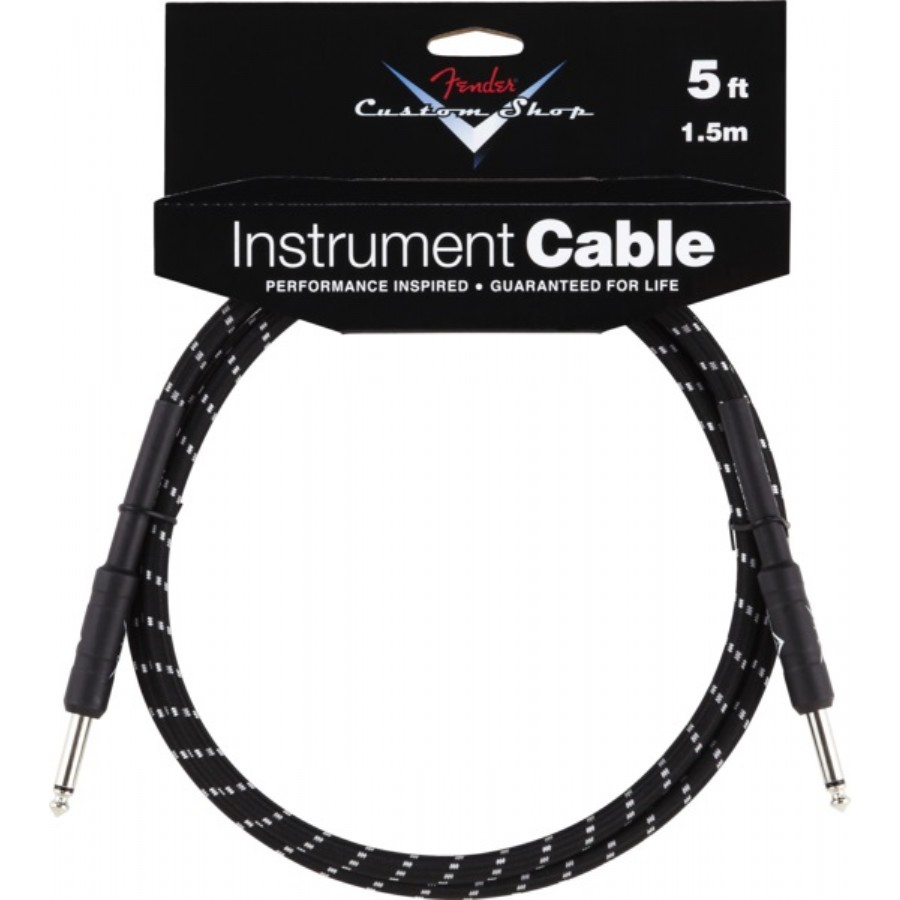 Fender Custom Shop Performance Series Cables Black (1.5) Enstrüman Kablosu
