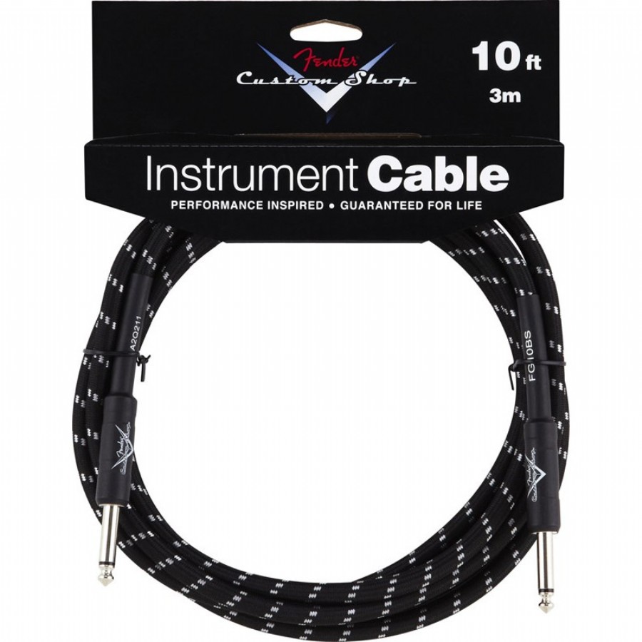 Fender Custom Shop Performance Series Cables Black Tweed (3 metre) Enstrüman Kablosu