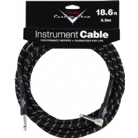 Fender Custom Shop Performance Series Cables Angled - Black Tweed ( 5.5 metre)