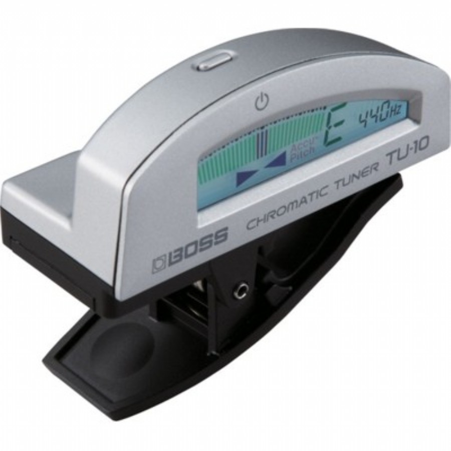 Boss TU-10 Clip-On Chromatic Tuner Metalik Gri Akort Aleti