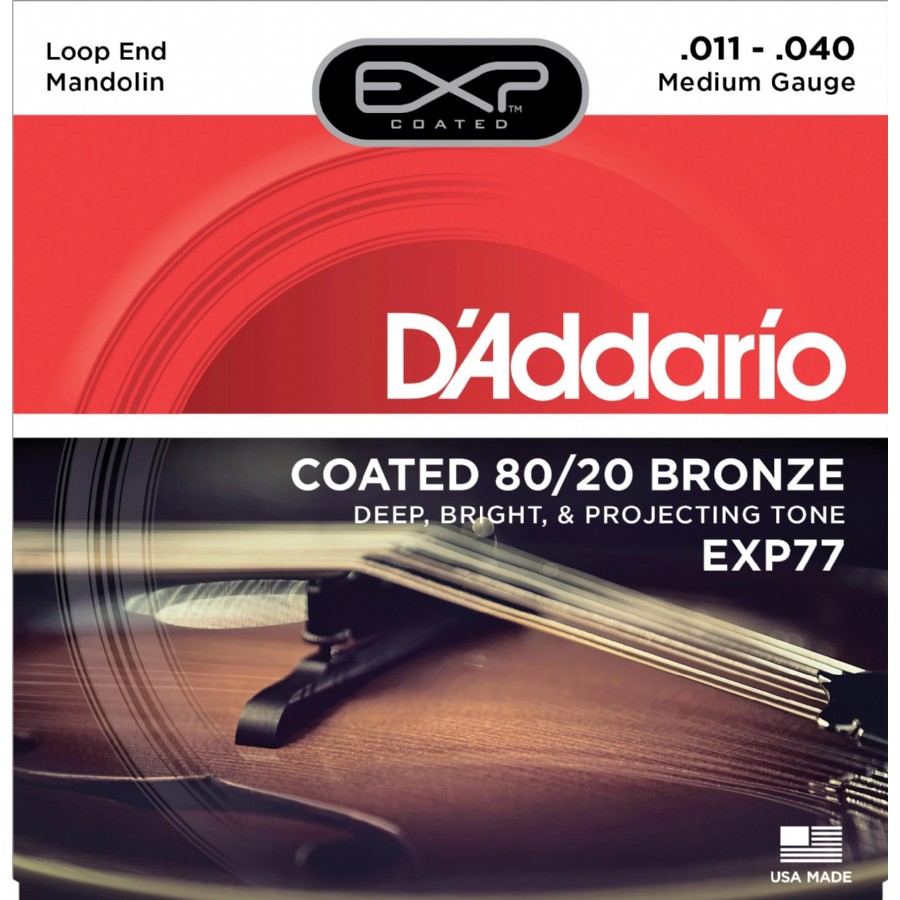 Daddario EXP77 Bronze Mandolin Strings Takım Tel Mandolin Teli