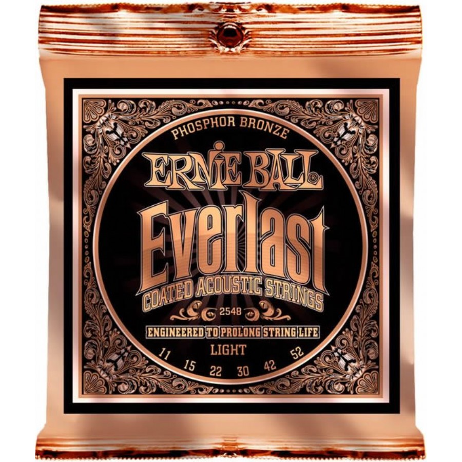 Ernie Ball 2548 Everlast Phosphor Takım Tel Akustik Gitar Teli 011-052