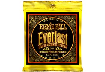 Ernie Ball 2560 Everlast 80/20 Bronze Extra Light Takım Tel - Akustik Gitar Teli 010-050