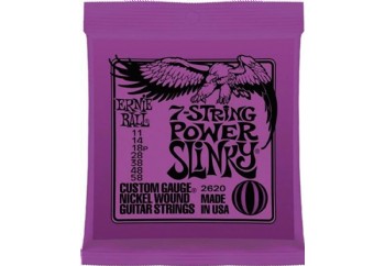 Ernie Ball 2620 Nickel 7-String Power Slinky Takım Tel -  7 Telli Elekro Gitar Teli 011