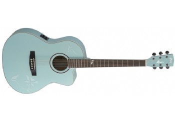 Cort Jade 2F PBM - Pale Blue Metallic - Elektro Akustik Gitar (Çantalı)