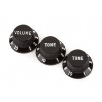 Fender Stratocaster Knobs Black