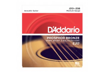 D'Addario EJ17 Phosphor Bronze, Medium, 13-56 Takım Tel - Akustik Gitar Teli 013-056