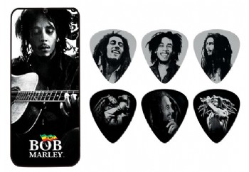 Jim Dunlop Bob Marley Silver Portrait Series BOBPT03M - Medium - Pena
