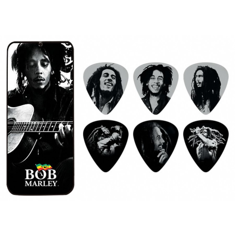 Jim Dunlop Bob Marley Silver Portrait Series BOBPT03M - Medium Pena