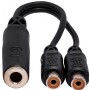 Hosa Technology YRA-115 15 Santim 1/4 TS (Dişi) - Dual RCA (Dişi)