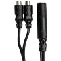 Hosa Technology YRA-115 15 Santim 1/4 TS (Dişi) - Dual RCA (Dişi)