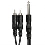 Hosa Technology YPR-124 15 Santim 1/4 TS (Erkek) - Dual RCA (Erkek)