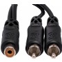 Hosa Technology YRA-105 15 Santim RCA (Dişi) - Dual RCA (Erkek) Y-kablo
