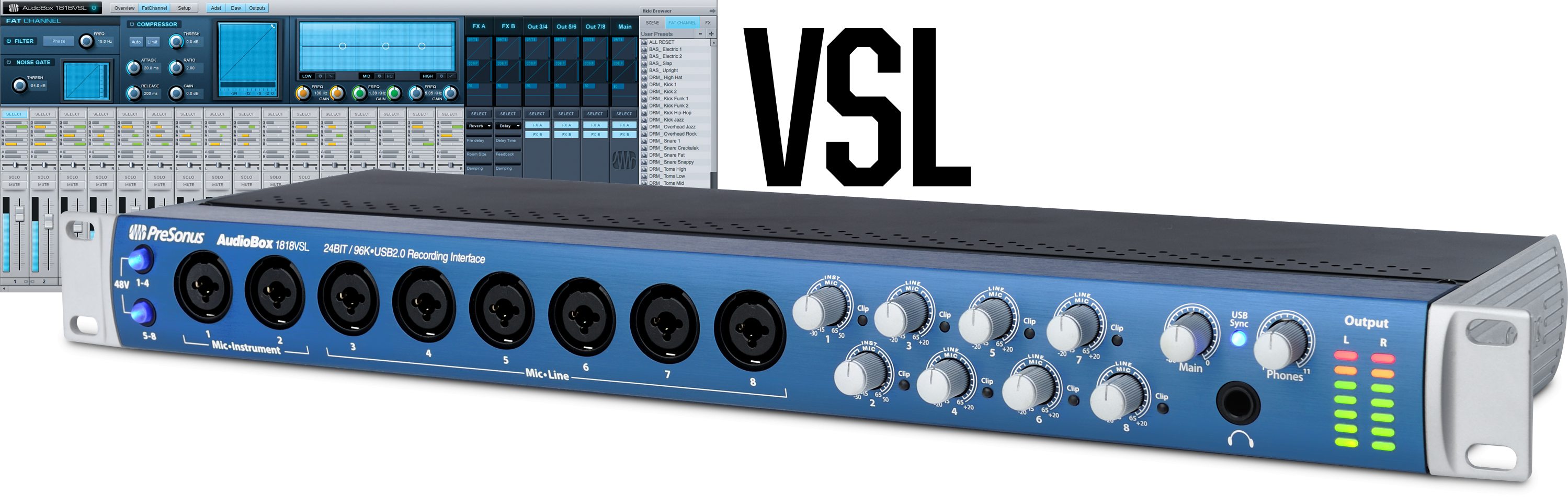 オーディオインターフェイス PreSonus AudioBox 1818VSL PreSonus AudioBox 1818VSL Ses Kartı Fiyatı | MyDukkan