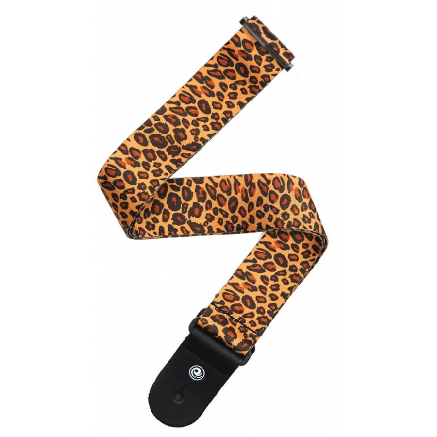 DAddario Sublimation Printed Polypropylene Guitar Straps 50H08 - Leopard Gitar Askısı