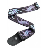 DAddario Sublimation Printed Polypropylene Guitar Straps 50H07 - Purple/Green Lizards