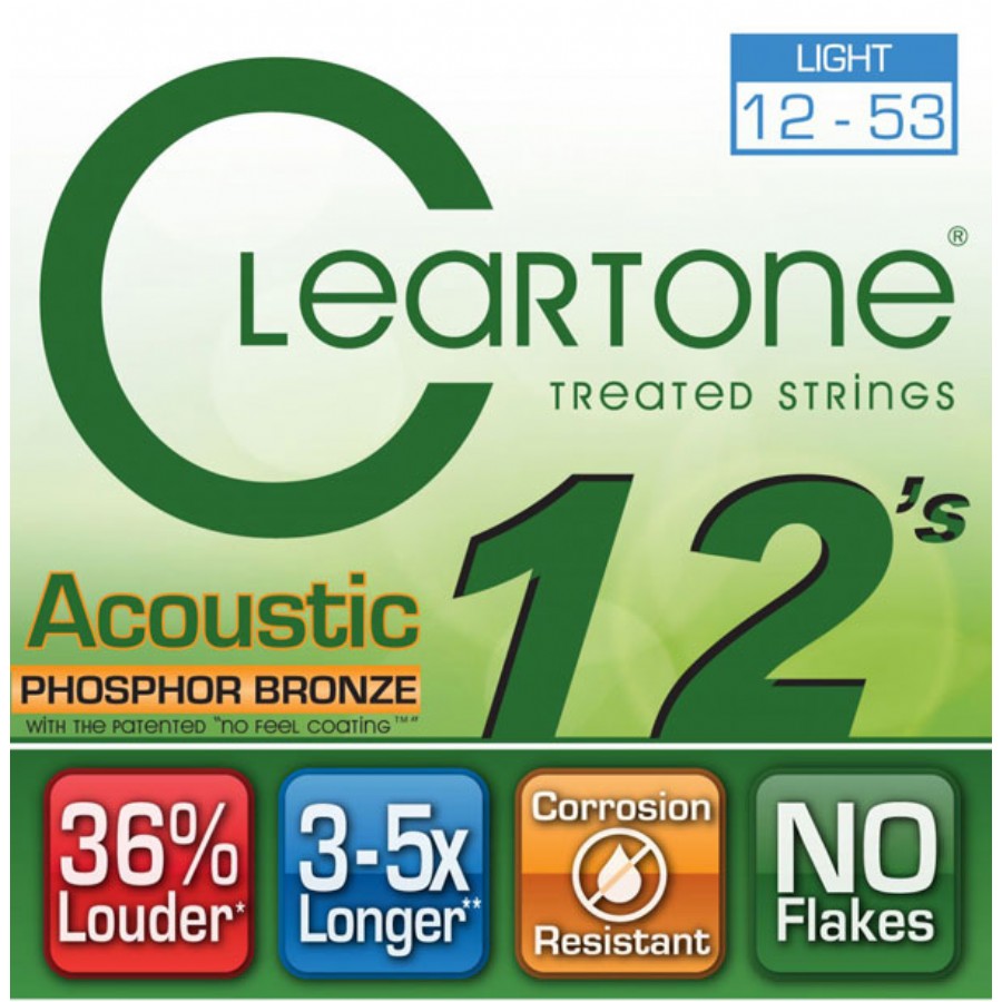 Cleartone Phos-Bronze Light 12-53 Takım Tel Akustik Gitar Teli 012-053