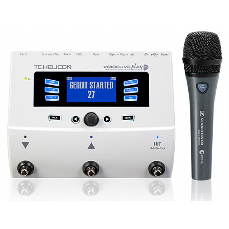 TC-Helicon VoiceLive Play GTX + e835 fx Mikrofon Vokal Prosesör