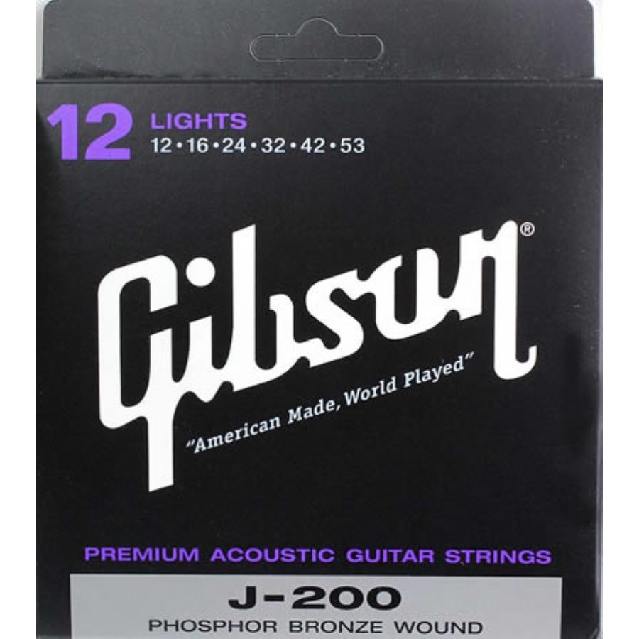 Gibson SAG-J200L Takım Tel Akustik Gitar Teli 012-053