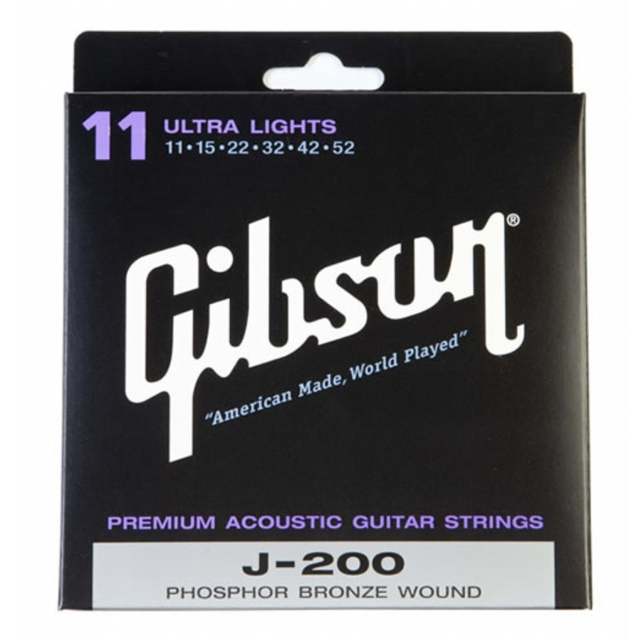 Gibson SAG-J200UL Takım Tel Akustik Gitar Teli 011-052