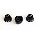 Guitar Tech Strat Style Control Knobs Black