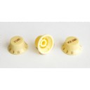 Guitar Tech Strat Style Control Knobs Cream