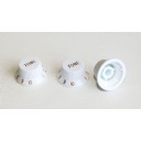 Guitar Tech Strat Style Control Knobs White