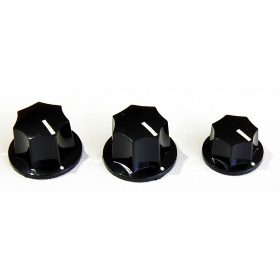 Guitar Tech GT558 JB Control Knobs Black Potans Düğmesi (3 adet)