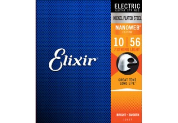 Elixir Strings 12057 Nanoweb Light 7-String Takım Tel - 7 Telli Elektro Gitar Teli 010-056