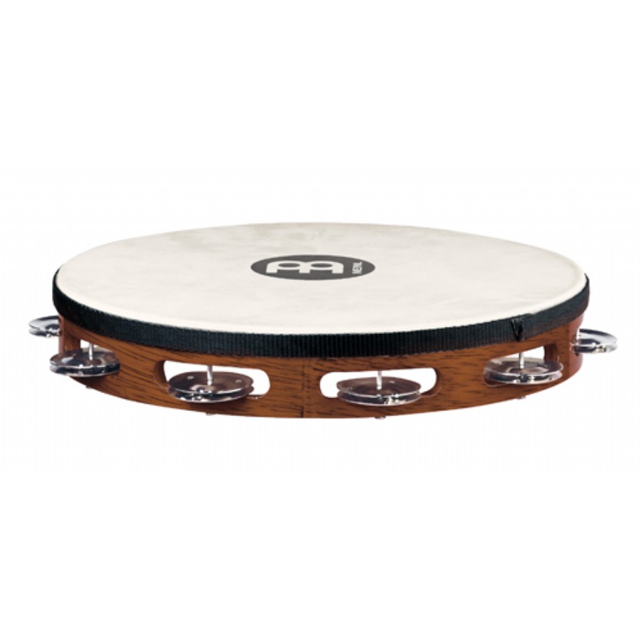 Meinl TAH1AB Headed Wood Tambourine Steel Jingles 10 inç