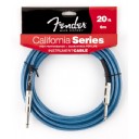 Fender California Instrument Cable Lake Placid Blue - 6 Metre