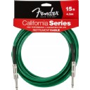 Fender California Instrument Cable Surf Green - 4.5 Metre