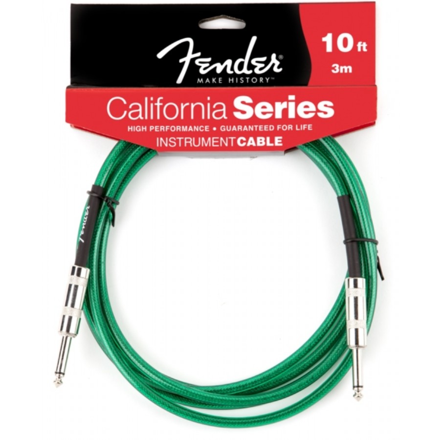 Fender California Instrument Cable Surf Green - 3 Metre Enstrüman Kablosu