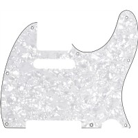 Fender 8-Hole Mount Multi-Ply Telecaster Pickguards White Moto