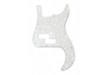 Fender 13-Hole Modern Style Standard Precision Bass Pickguards White Moto 4-Ply - Bas Gitar Pickguard