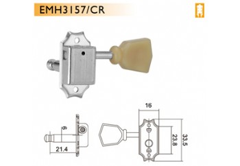 Dr. Parts EMH3157/CR/R3/L3 CR / Chrome - Elektro Gitar Akort Burgusu