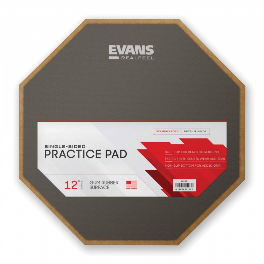 Evans Practice Pads RF12G (12 inch Tek Taraflı) Çalışma Pedi