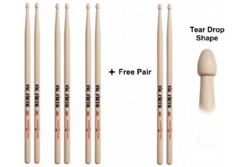 Vic Firth P5B.3-5B.1 5B American Classic Wood Tip Drumsticks - Baget (3+1)