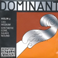 Thomastik Dominant Violin G 133 Medium Synthetic Core Silver Wound - Tek Tel