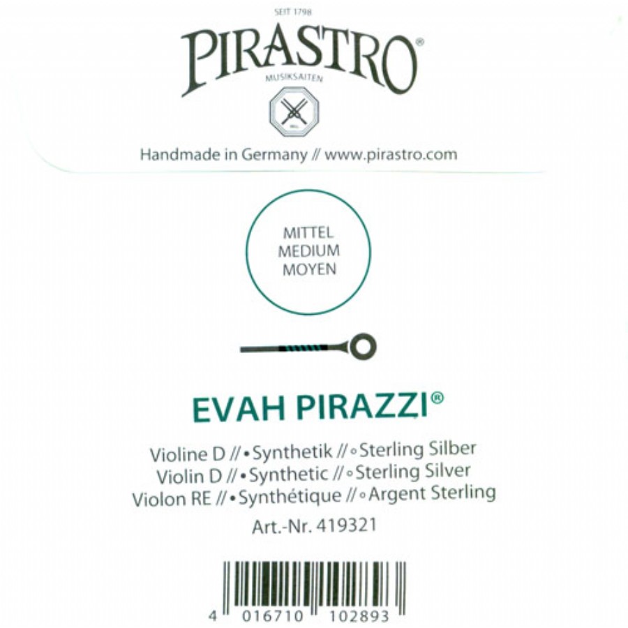 Pirastro Evah Pirazzi Violin Strings D-Re Teli Keman Teli