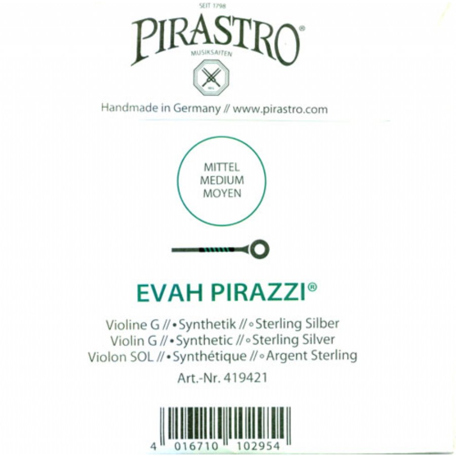 Pirastro Evah Pirazzi Violin Strings G-Sol Teli Keman Teli