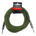 Strukture SC186 18.6ft Instrument Cable, Woven MG - Military Green - 5.5 metre