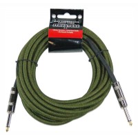 Strukture SC186 18.6ft Instrument Cable, Woven MG - Military Green - 5.5 metre