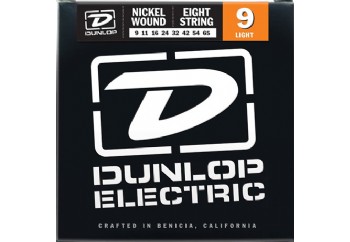 Jim Dunlop DEN0965 Electric Nickel Wound Light Takım Tel - 8 Telli Elektro Gitar Teli 009-065