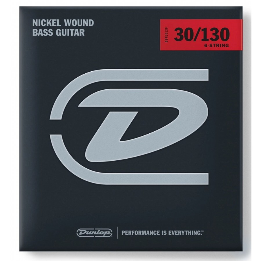 Jim Dunlop DBN30130 Nickel Wound Bass Strings, Medium Takım Tel 6 Telli Bas Gitar Teli 030-130