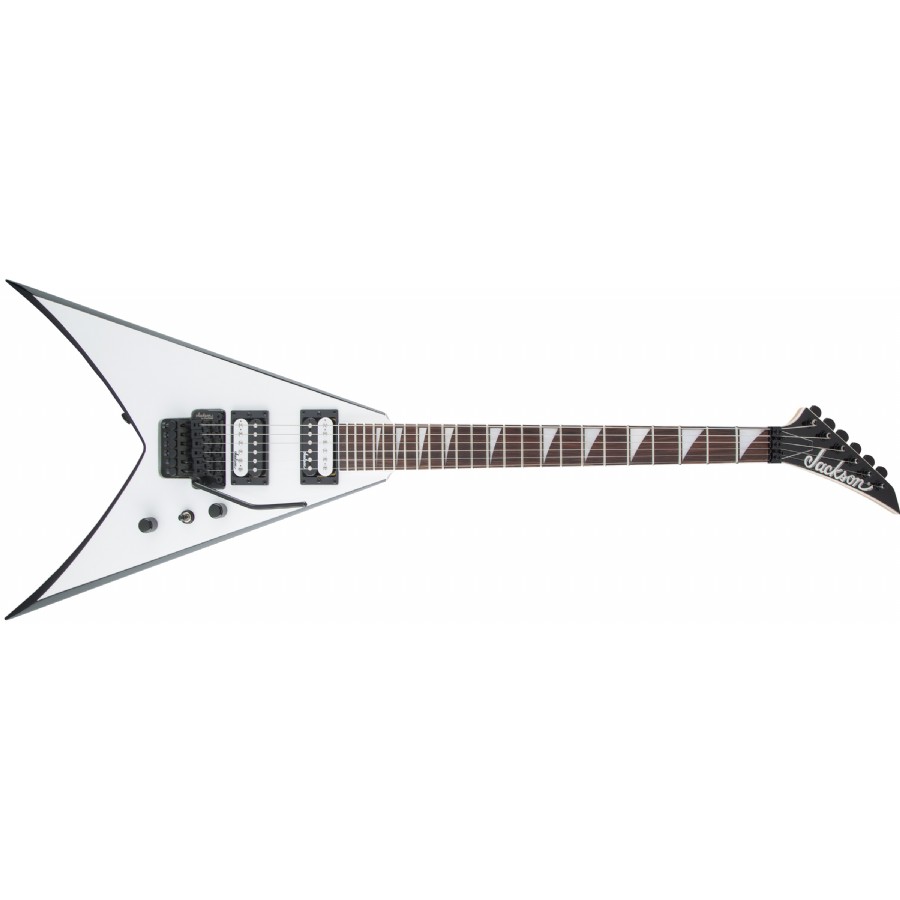 Jackson JS32 King V with Floyd Rose White with Black Bevels - Amaranth Elektro Gitar