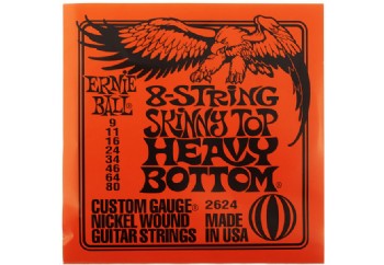 Ernie Ball P02624 Slinky Skinny Top Heavy Bottom Takım Tel - 8 Telli Elektro Gitar Teli 009-80